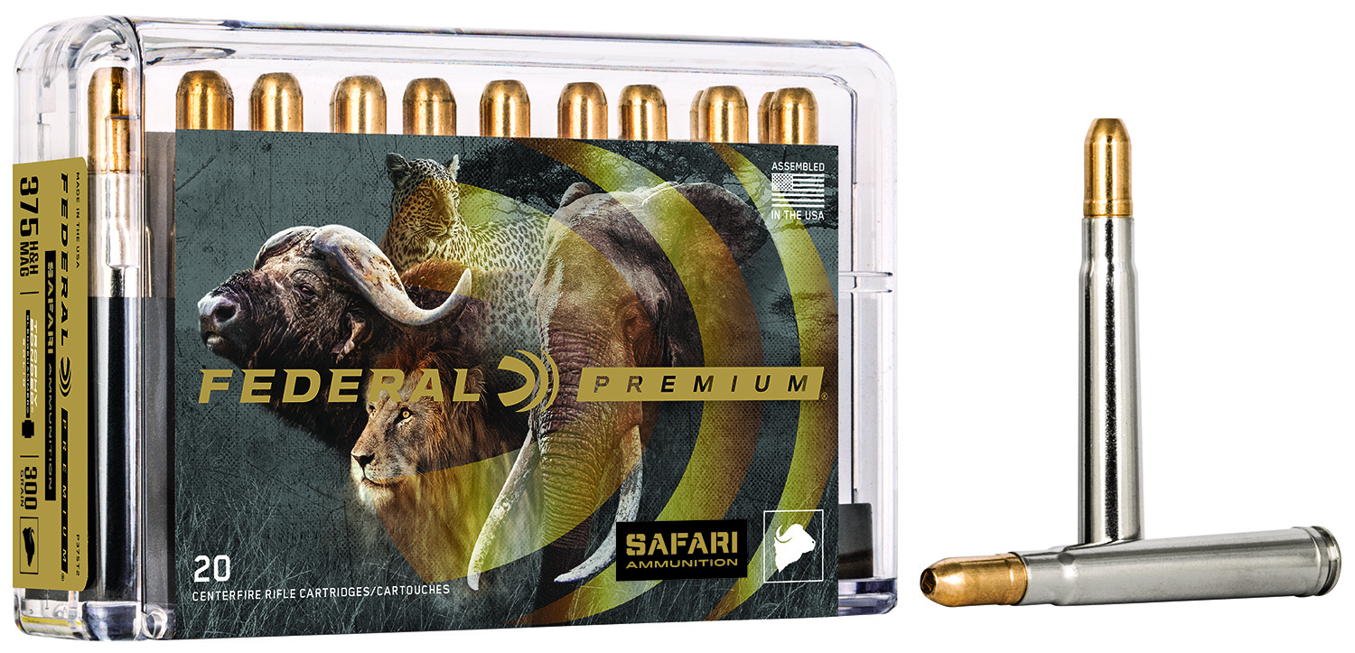 Federal P375T2 Premium Safari Cape-Shok 375 H&H Mag 300 Gr Trophy Bonded Sledgehammer Solid (TBSH) 20 Per Box/ 10 Cs eral P375T2 Premium Safari Cape-Shok 375 H&H Mag 300 Gr Trophy Bonded Sledgehammer Solid (TBSH) 20 Per Box/ 10 Cs Ammo