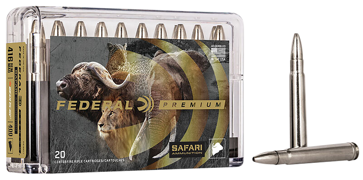 eral P416RT1 Premium Safari Cape-Shok 416 Rem Mag 400 Gr Trophy Bonded Bear Claw (TBBC) 20 Per Box/ 10 Cs Ammo