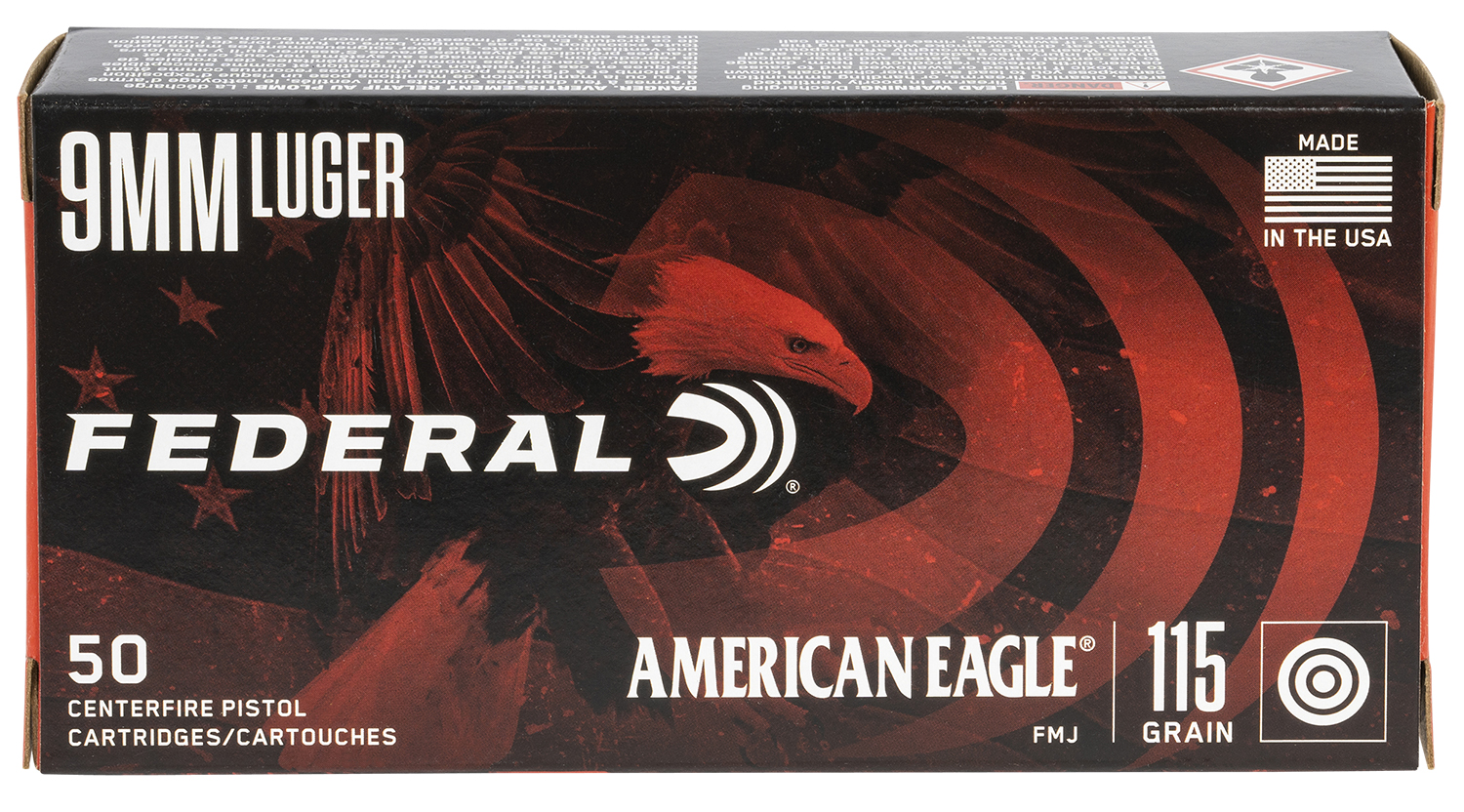 Federal AE 9mm 115gr FMJ – Proven American Eagle Range Ammo, 50 Rounds 3 Federal AE 9mm 115gr FMJ – Proven American Eagle Range Ammo, 50 Rounds - Image 3