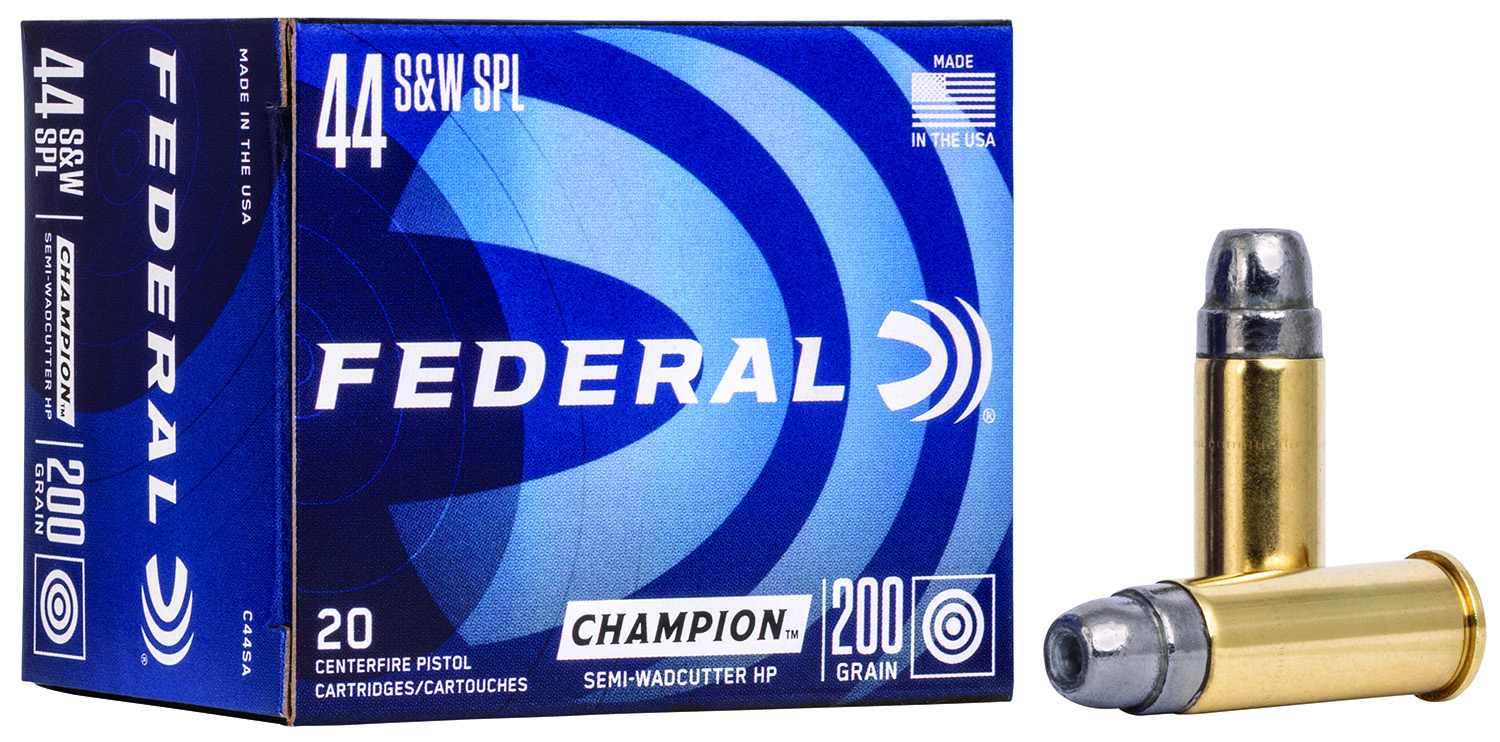 eral C44SA Champion Training Semi Wadcutter Hollow Point 200 Grain .44 S&W Special 870 Fps Ammo