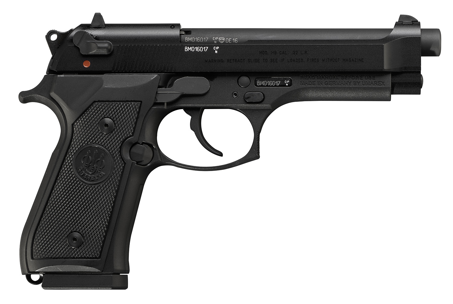 Beretta M9 22LR 5.3" Black Frame 10+1 Pistol