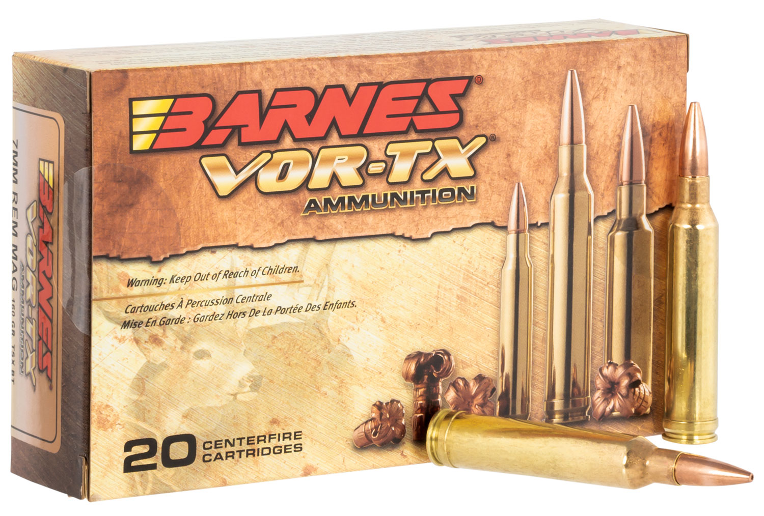 Barnes VOR-TX 7mm Rem Mag 160gr. TSX BT 20rd box-img-0