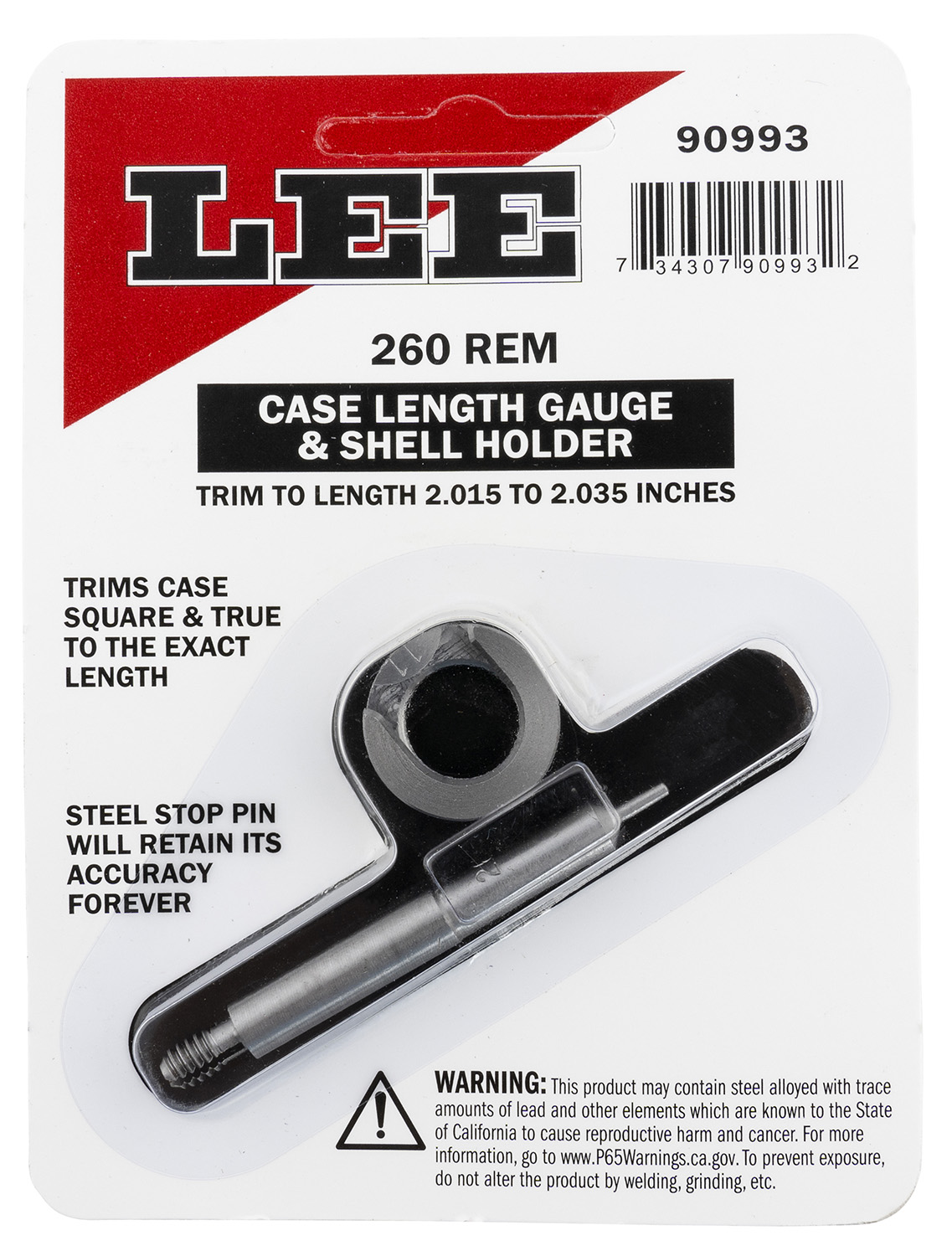 Lee Case Length Gage and Shell Holder .260 Remington