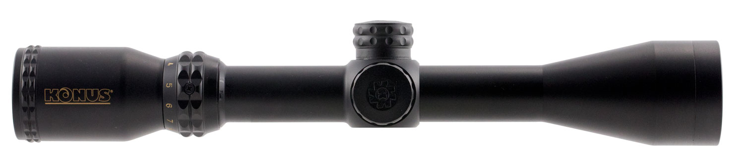 Konus 7276 KonusPro 550 Matte Black 3-9x40mm 1 Tube Dual Illuminated (Blue/Red) Engraved Ballistic 550/Dot Reticle