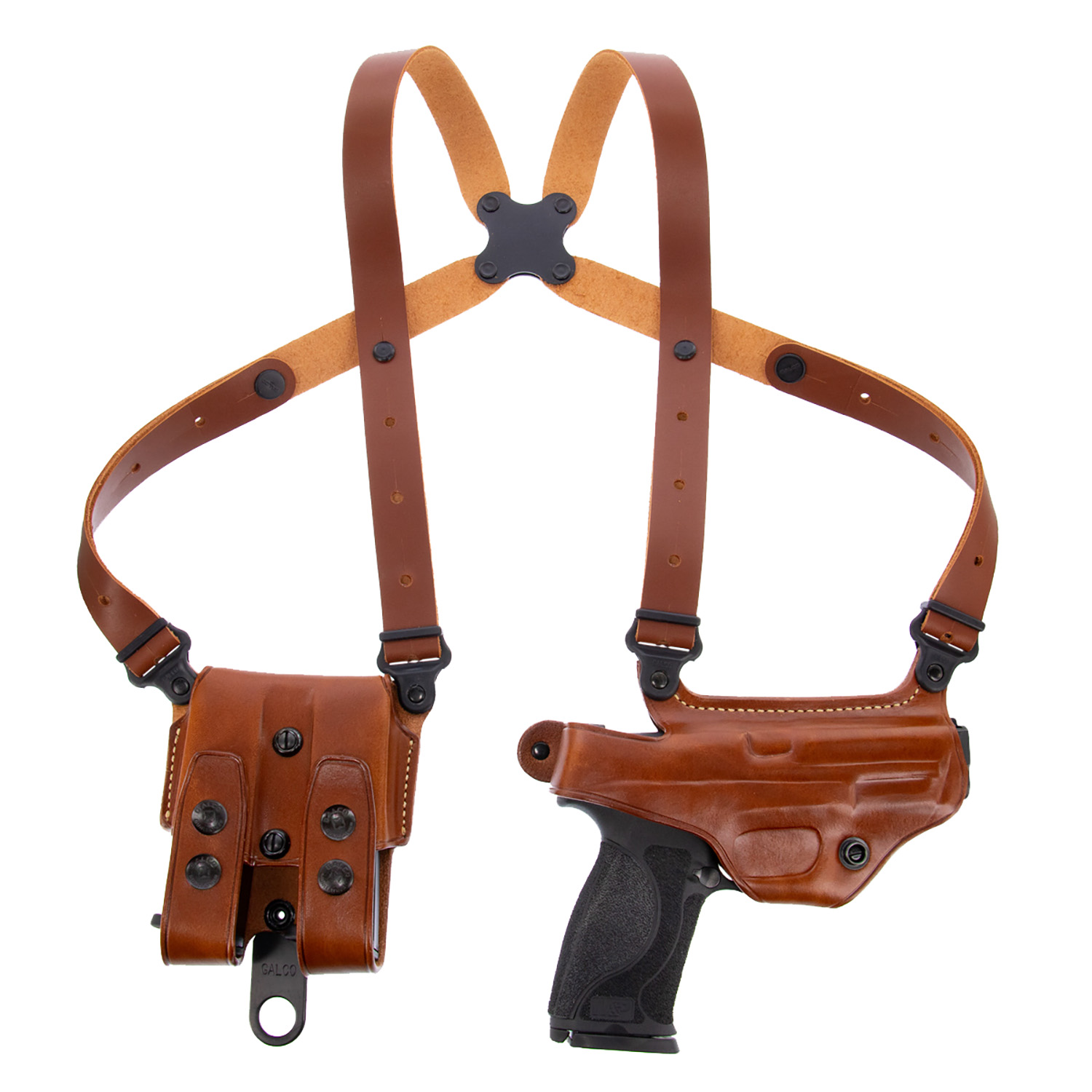 Galco MC202 Miami Classic Shoulder Holster Tan Leather Right Hand 56" Chest