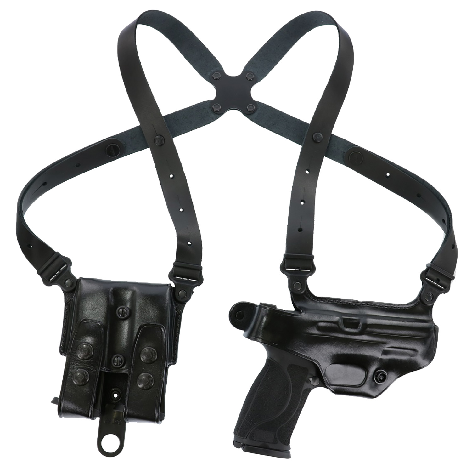 Galco MC248B Miami Classic Shoulder Holster System Black Leather Right Hand