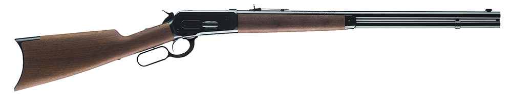 Winchester Repeating Arms 534175142 Model 1886 Short Rifle Full Size 45-70 Gov 8+1 24" Brushed Polish Blued Sporter Barrel, Drilled & Tapped Steel Receiver, Grade I Satin Walnut Straight Grip Stock