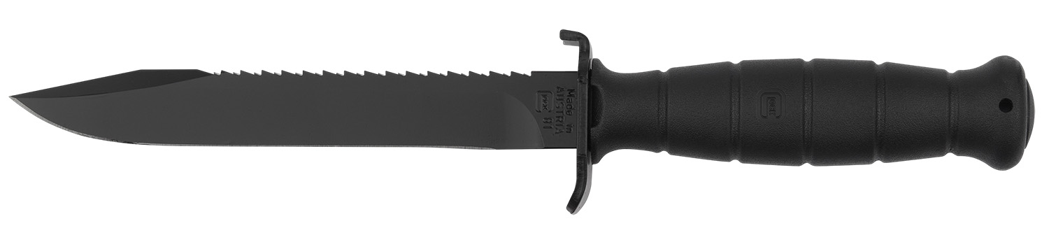 Glock KB17281 Field  7 Fixed Clip Point Plain/Saw Black High Carbon Steel Blade/ Black Textured Trimond Polymer Handle