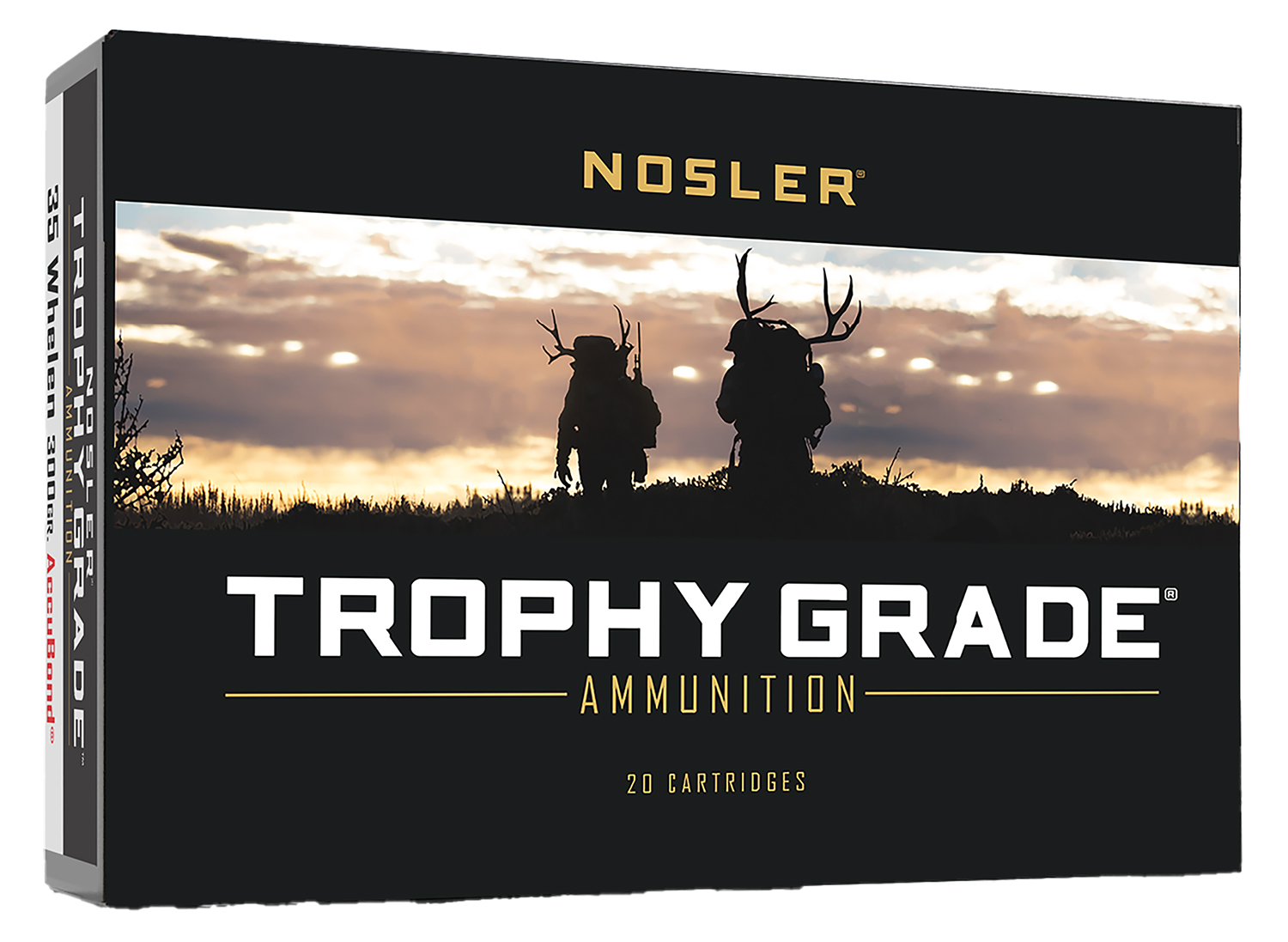 Nosler 60081 Trophy Grade 35Whelen 225gr AccuBond 20 Per Box/10 Case