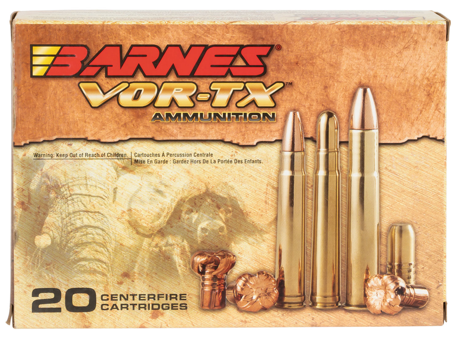 Barnes Bullets 22033 VOR-TX Safari 500 Nitro Express 570 gr Round Nose...-img-0