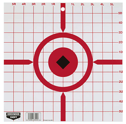 Birchwood Casey 37210 Rigid Sight-In Crosshair Hanging Tagboard 12 Black/White 10 Pack