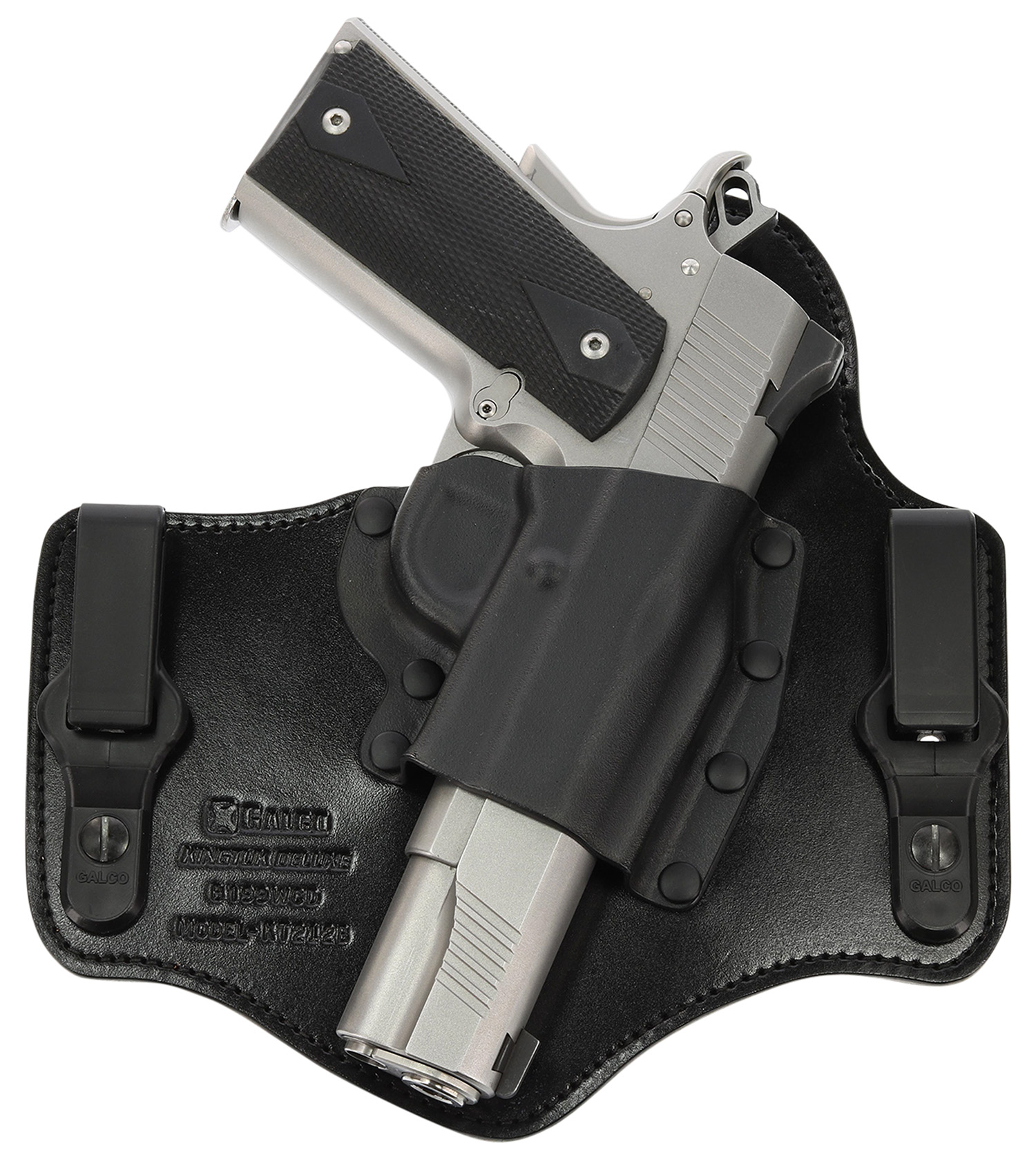 Galco KT212B KingTuk Deluxe IWB Holster Black Kydex/Leather 1911 5" RH