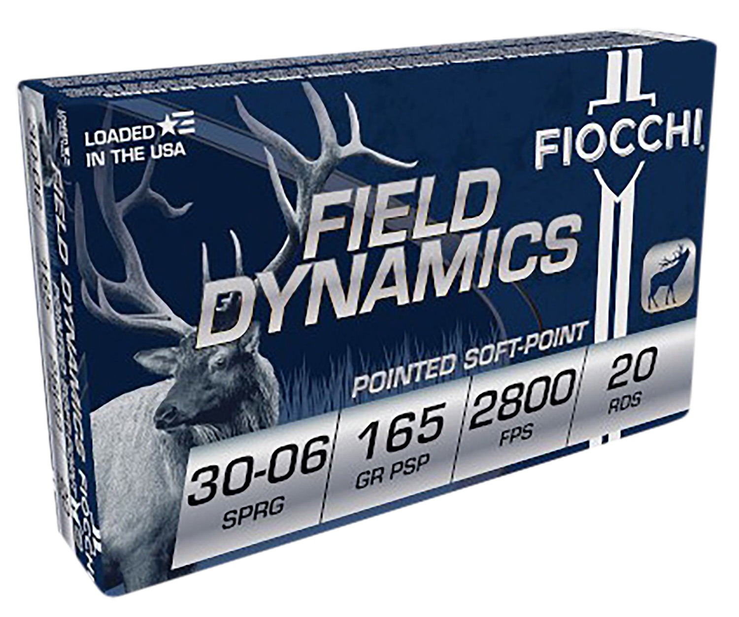 Fiocchi 3006C Field Dynamics  30-06Springfield 165gr Pointed Soft Point 20 Per Box/10 Case