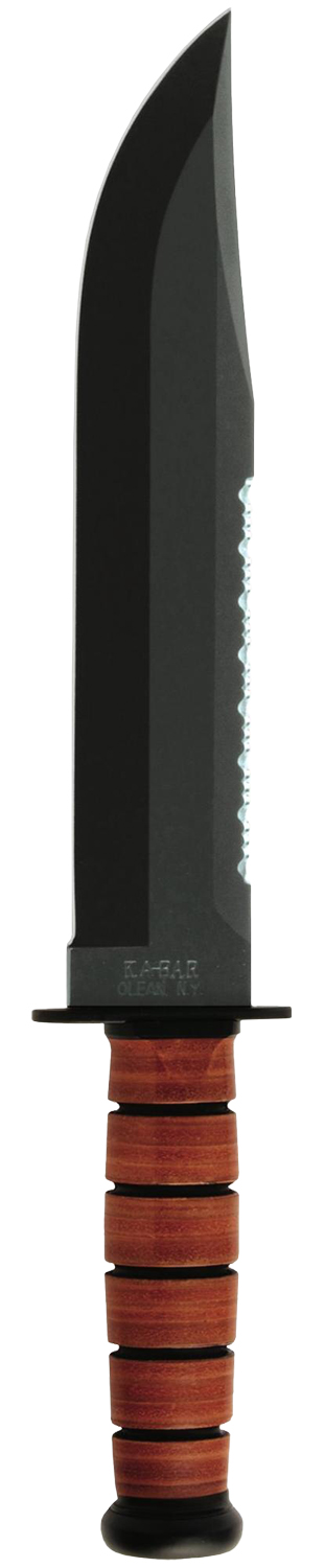 Ka-Bar 2217 Big Brother 9.38" Fixed Blade Knife, Leather Handle, Sheath