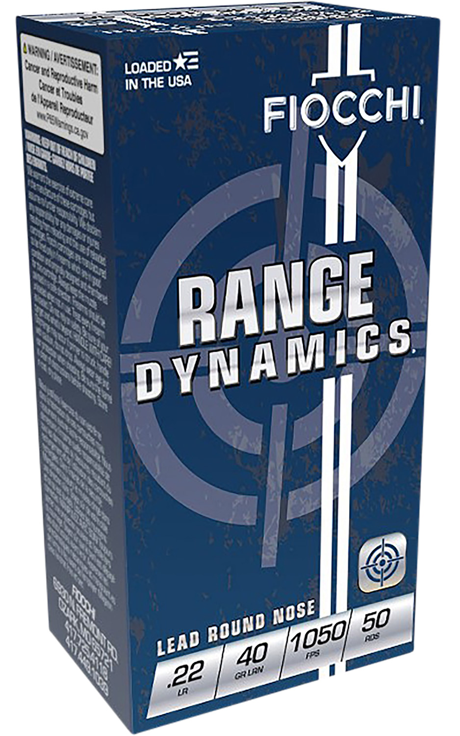 Fiocchi 22FLRN Field Dynamics High Velocity 22LR 40gr Lead Round Nose 50 Per Box/100 Case Fiocchi 22FLRN Field Dynamics High Velocity 22LR 40gr Lead Round Nose 50 Per Box/100 Case