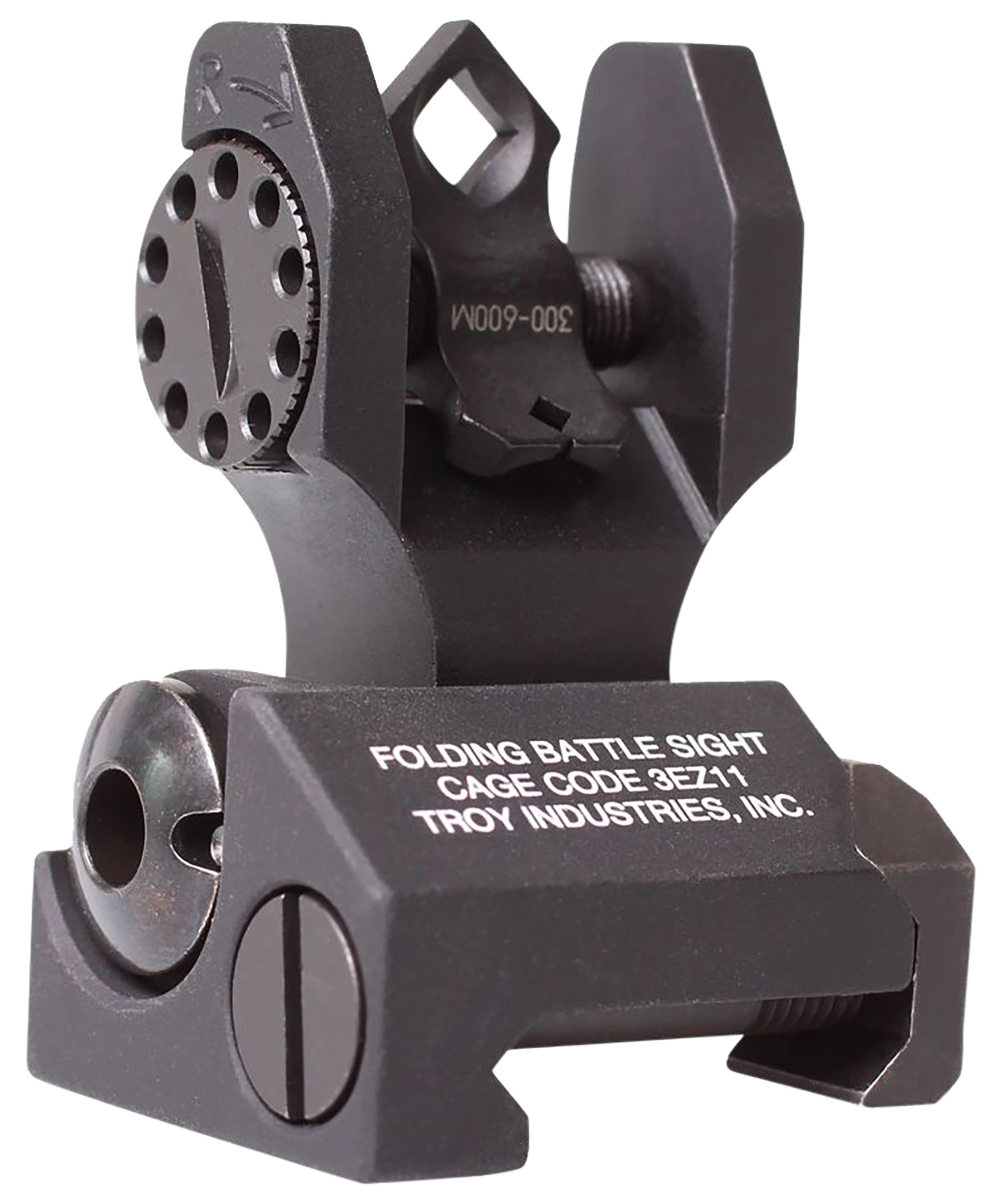 Troy SSIGDOARFBT00 Rear Folding BattleSight Dioptic Black Anodized AR-15