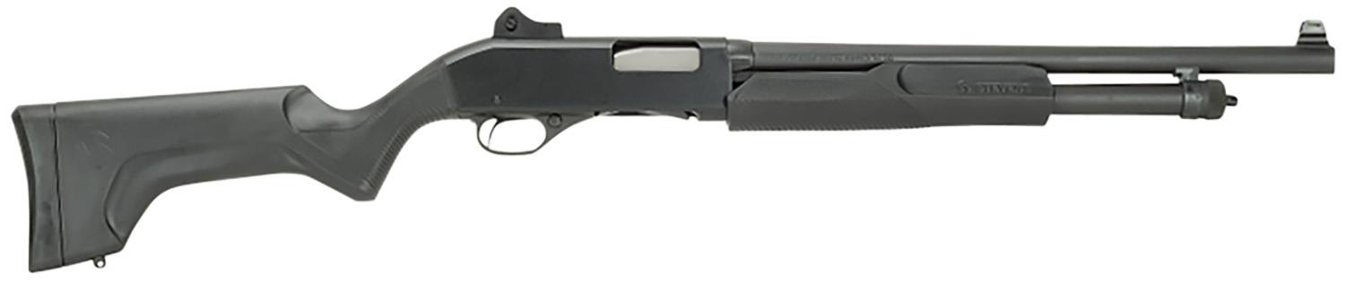 Stevens 19487 320 Security 12 Gauge 3 5+1 18.50 Matte Black Carbon Steel Barrel, Matte Black Synthetic Stock, Ambidextrous, Ghost Ring Sight Includes Fixed Cylinder Bore Choke