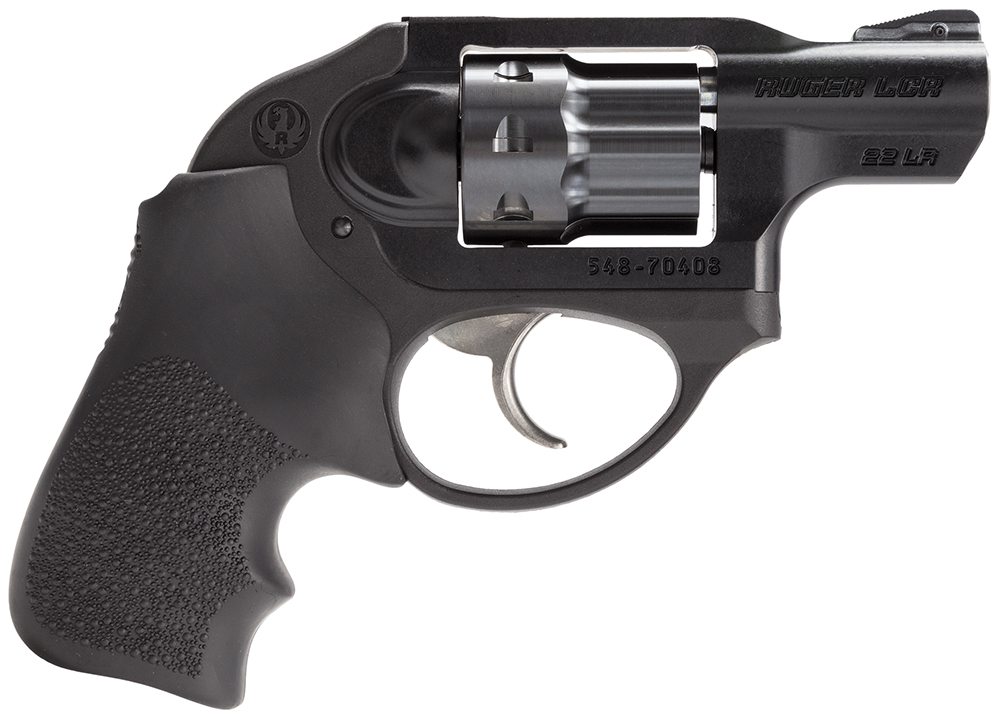 Ruger 5410 LCR  Small Frame 22 LR 8rd 1.87 Matte Black Aluminum Frame, Black PVD Cylinder, Hogue Tamer Monogrip Grip, Concealed Hammer