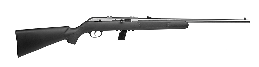Savage Arms 31000 64 FSS 22 LR Semi Auto Rifle - Stainless Finish - 10+1 Capacity - 20.5" Barrel - Matte Black Synthetic Stock - 1:16 Twist - 40" Overall Length - 5 lb Weight - SAV - Best Price $198.00