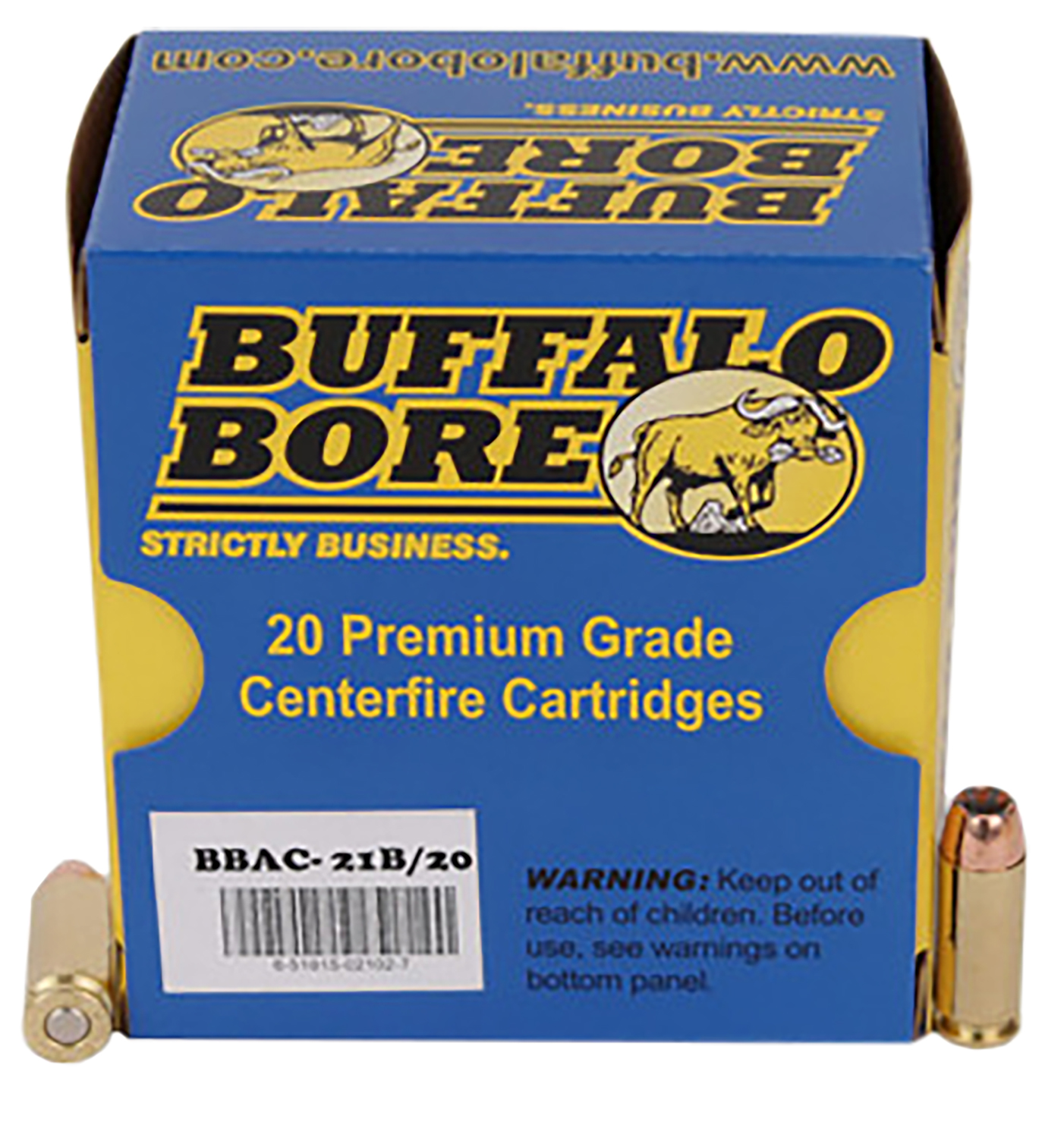 Buffalo Bore 21B20 10mm Auto 180gr JHP Ammo 20 Rounds