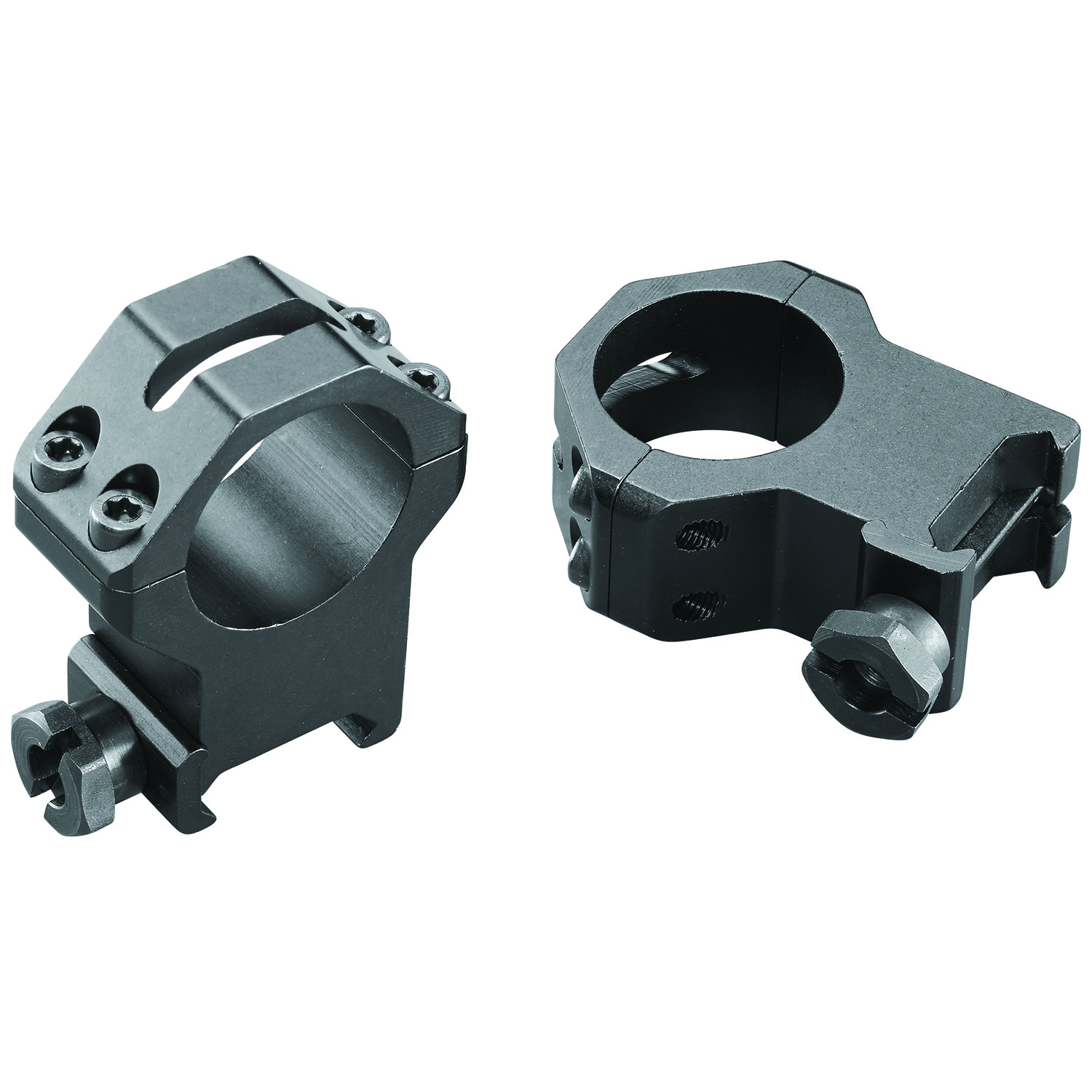 Weaver 48363 Four Hole Rings 1 Inch Extra Extra High Matte Black Aluminum - Weaver - 1"