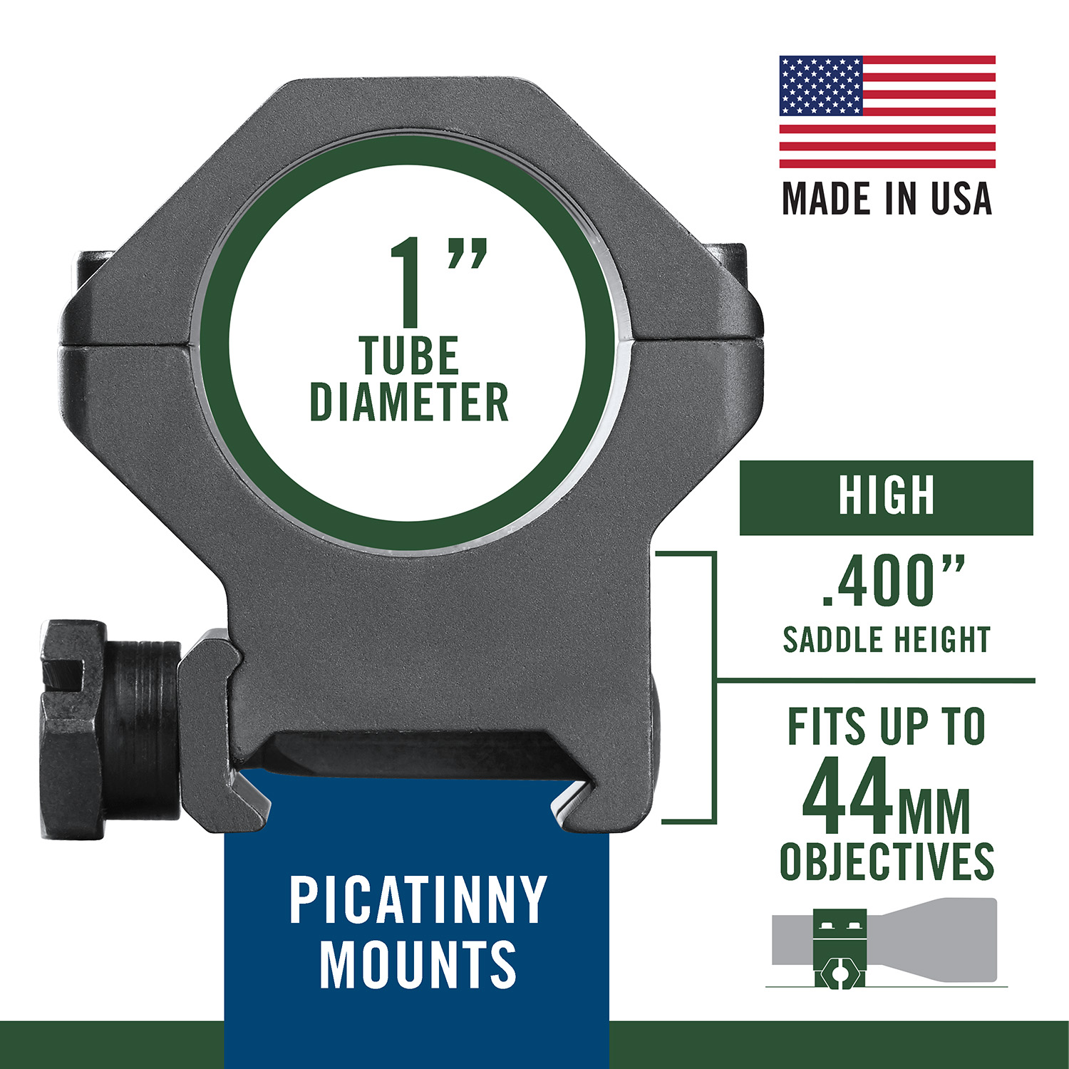 Weaver Six-Hole Picatinny 99689 – Superb 1" Scope Rings 8 Weaver Six-Hole Picatinny 99689 detail view