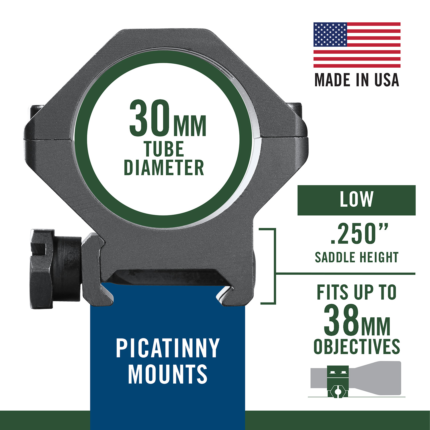 Weaver Six-Hole Picatinny 99692 – Brilliant 30mm Scope Rings 8 Weaver Six-Hole Picatinny 99692 detail view
