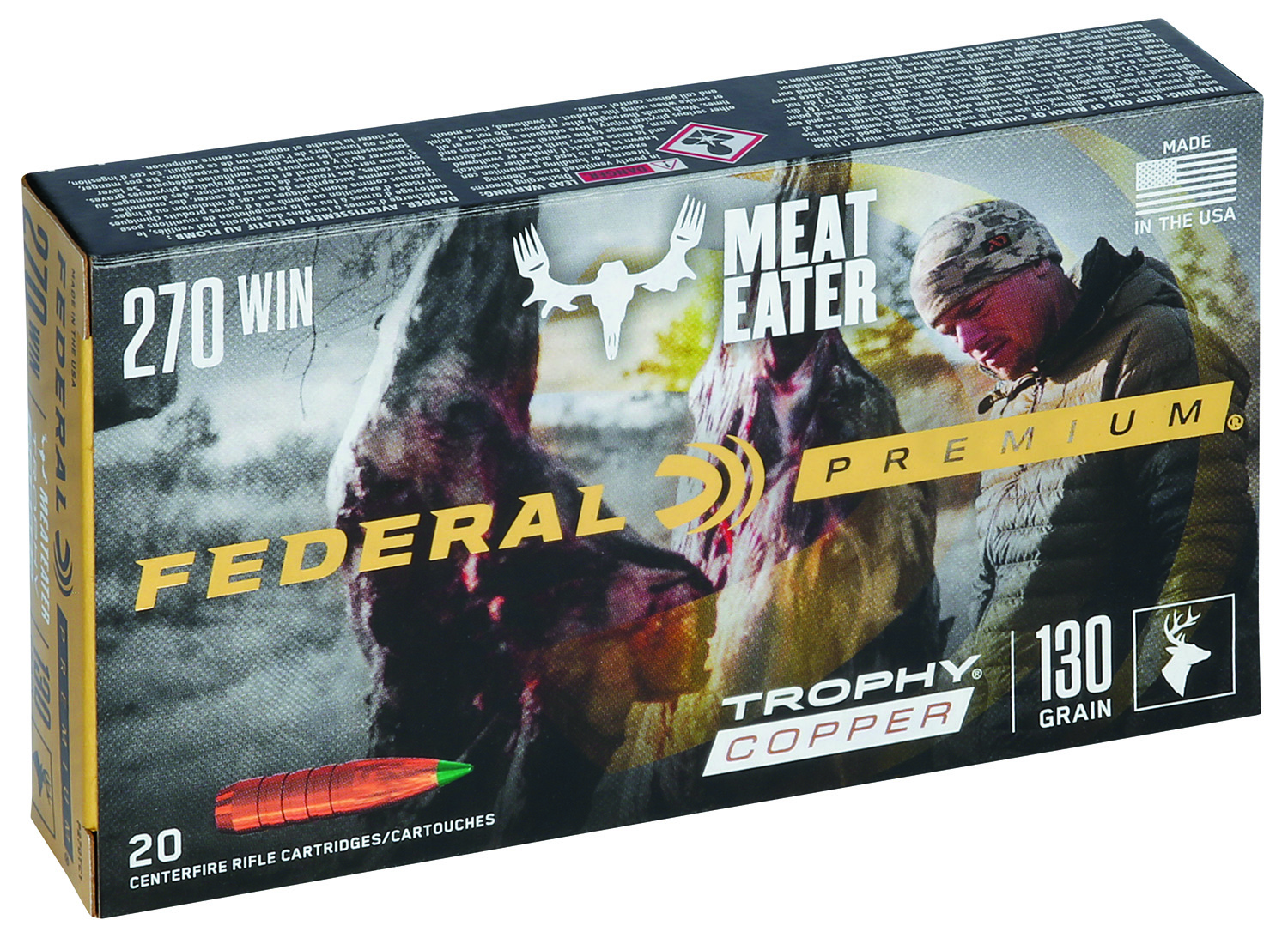 Federal P270TC1 Premium  270Win 130gr Trophy Copper 20 Per Box/10 Case