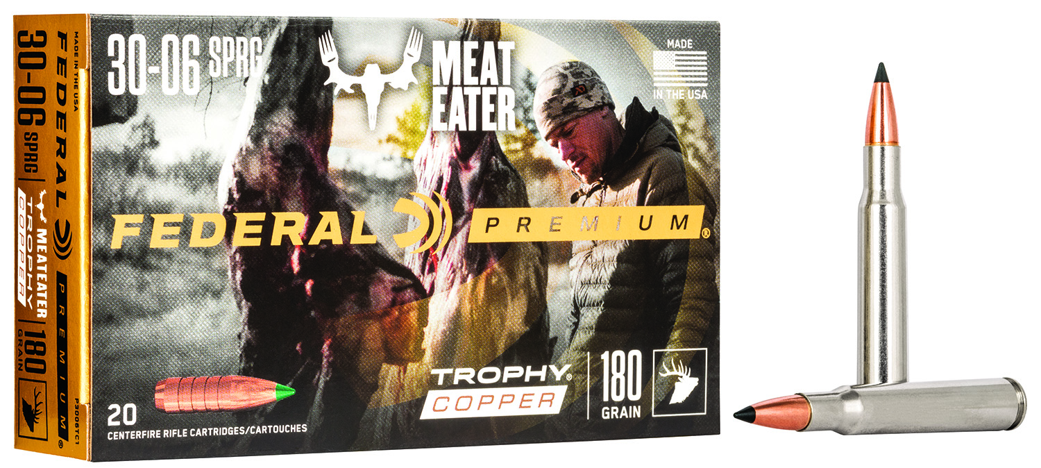 Federal P3006TC1 Premium  30-06Springfield 180gr Trophy Copper 20 Per Box/10 Case