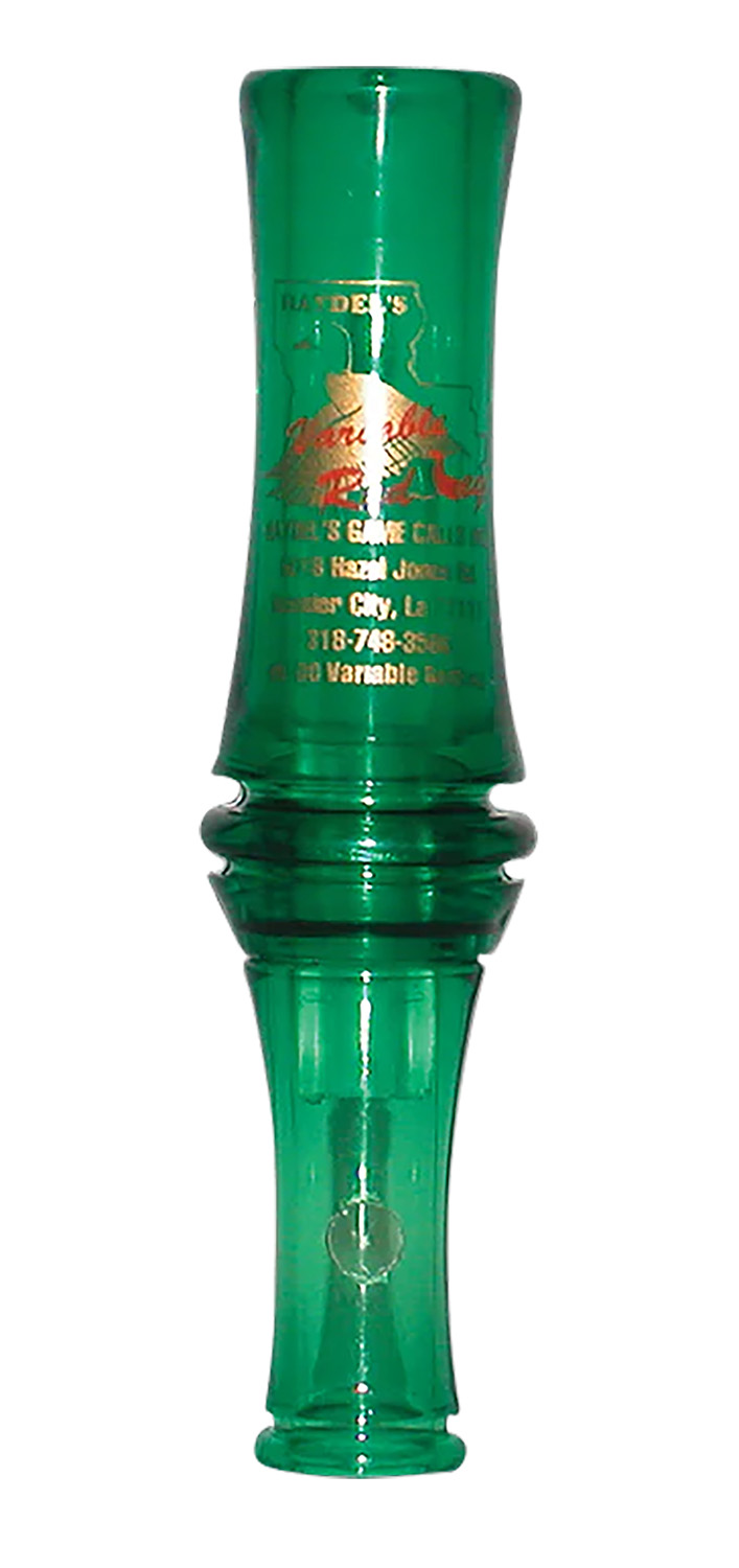 Haydel's VR00 Redleg Mallard Call Double Reed Green Plastic Duck Call