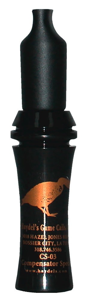 Haydel's CS03 Compensator Goose Call Black Acrylic Specklebelly Yodel