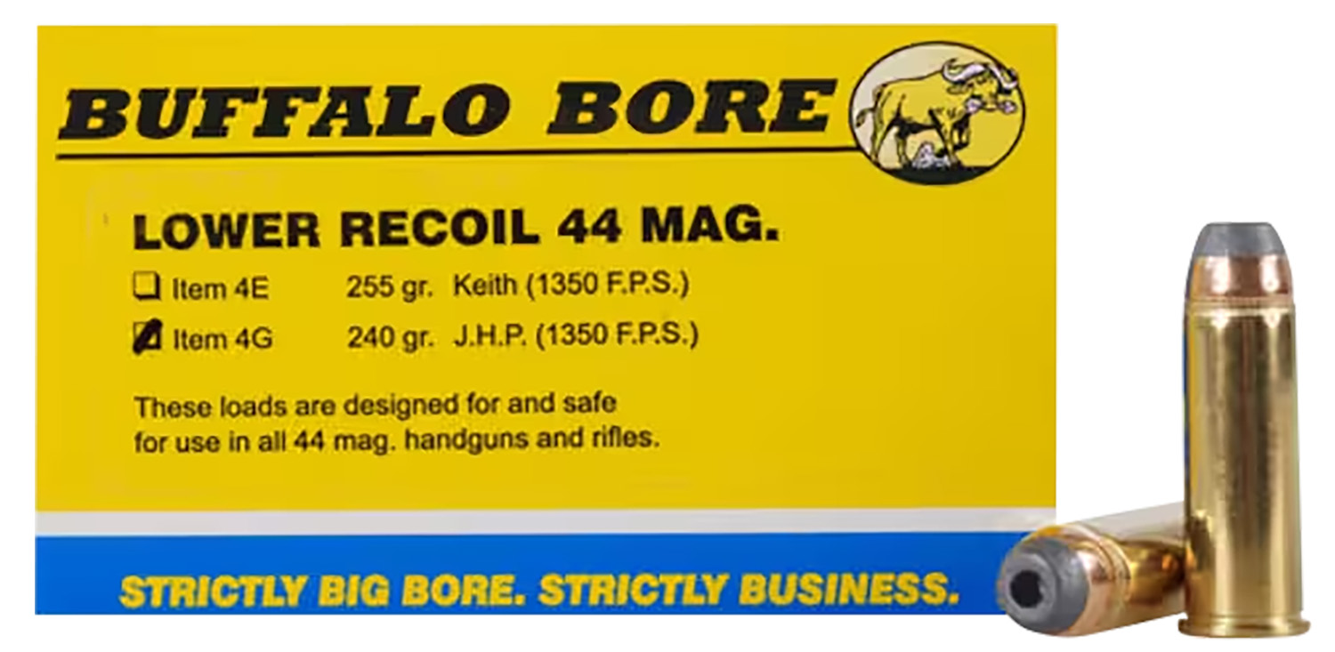 Buffalo Bore 4G20 44 Rem Mag 240gr JHP Low Recoil Ammo 20 Rounds