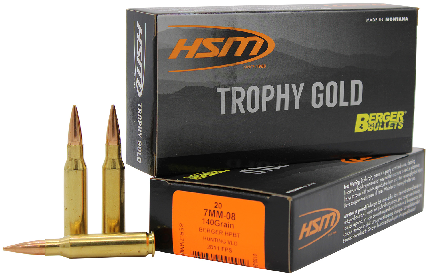HSM Trophy Gold Rifle Ammunition 7mm-08 Rem. 140 gr. 20 rd.