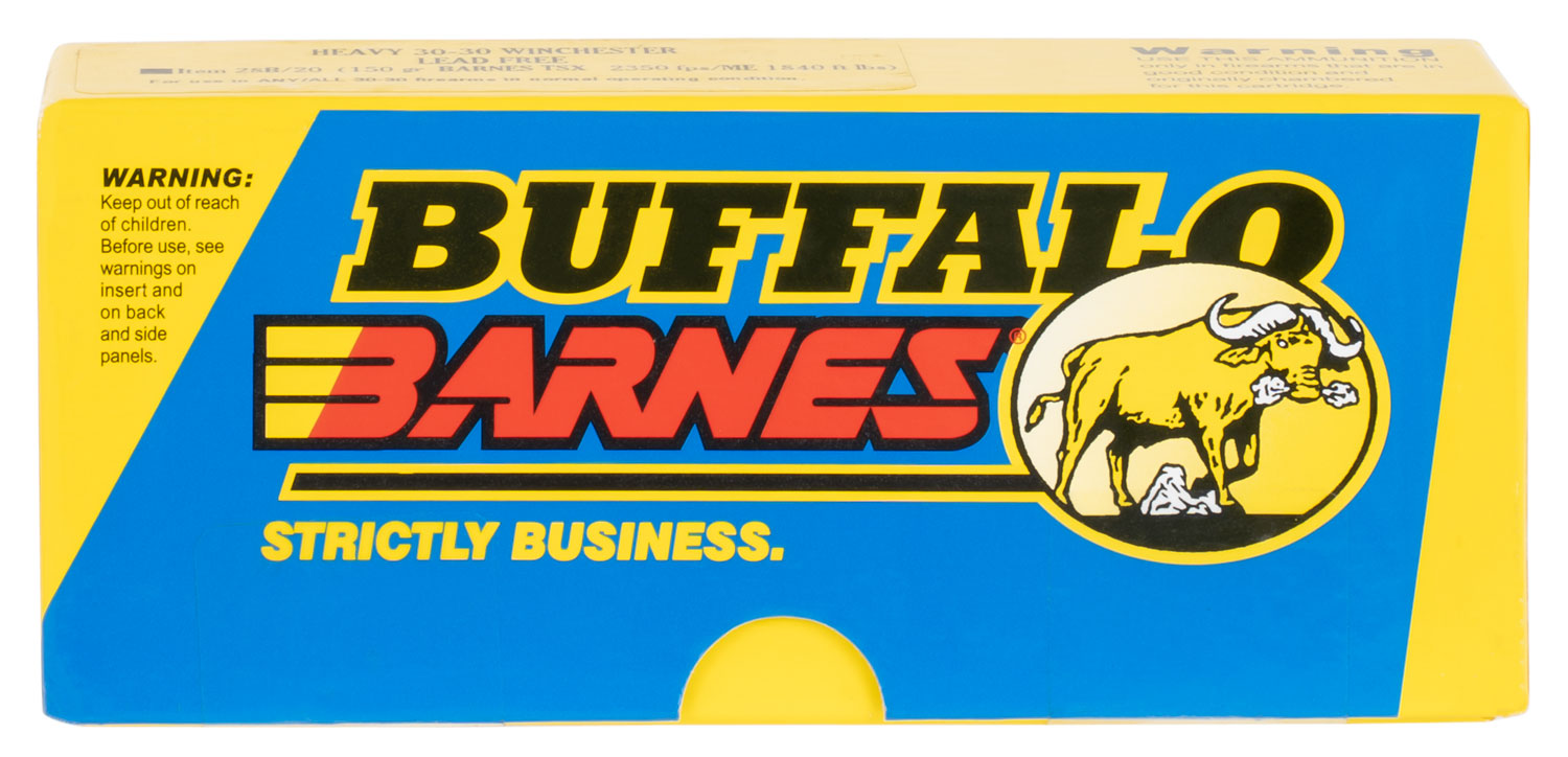 Buffalo Bore 28B20 Buffalo-Barnes Strictly Business 30-30 Win 150gr Barnes TSX Lead-Free Ammunition (20 Rounds)