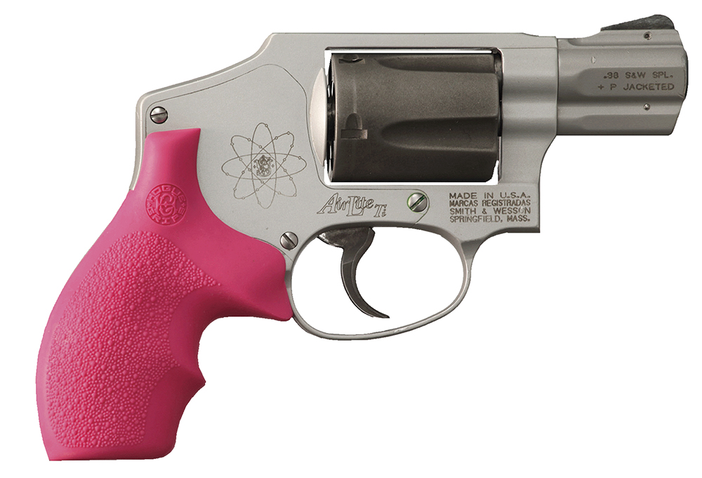 Hogue 61007 Rubber Bantam Grip Pink Cobblestone for S&W J Frame Round Butt