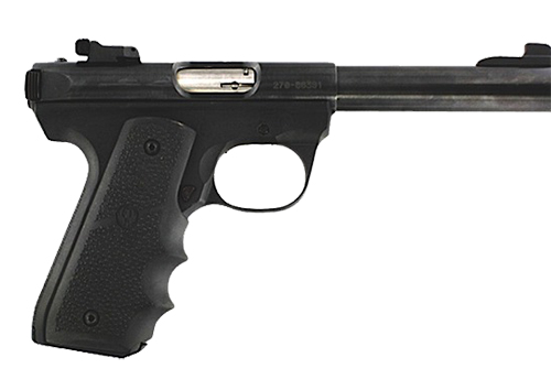 Hogue 82080 Rubber Grip Black Rubber for Ruger Mark II 22/45-img-0