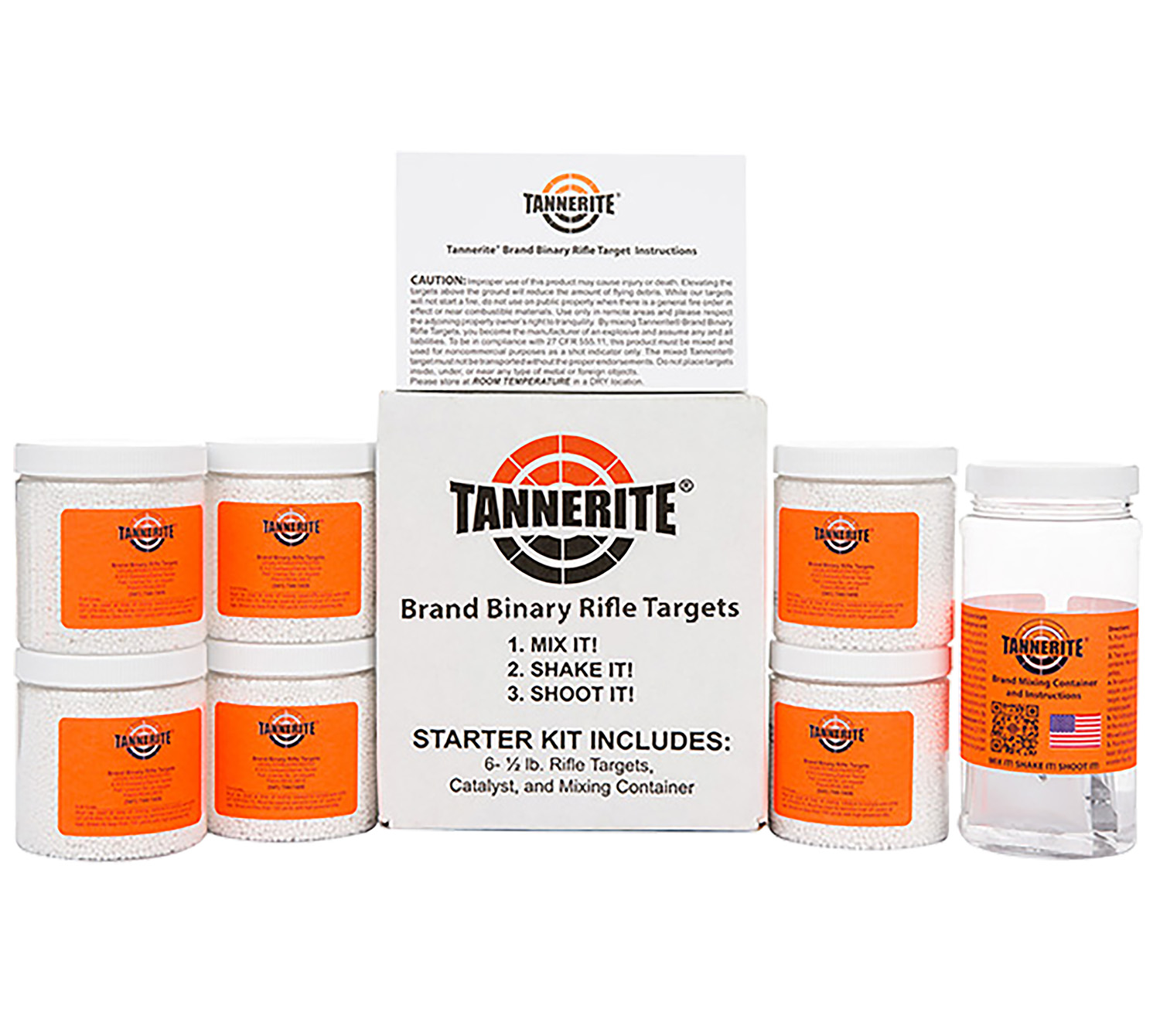 Tannerite STR Starter Kit  Impact Enhancement Explosion White Vapor Centerfire Rifle Firearm 0.50 lb 24 Targets