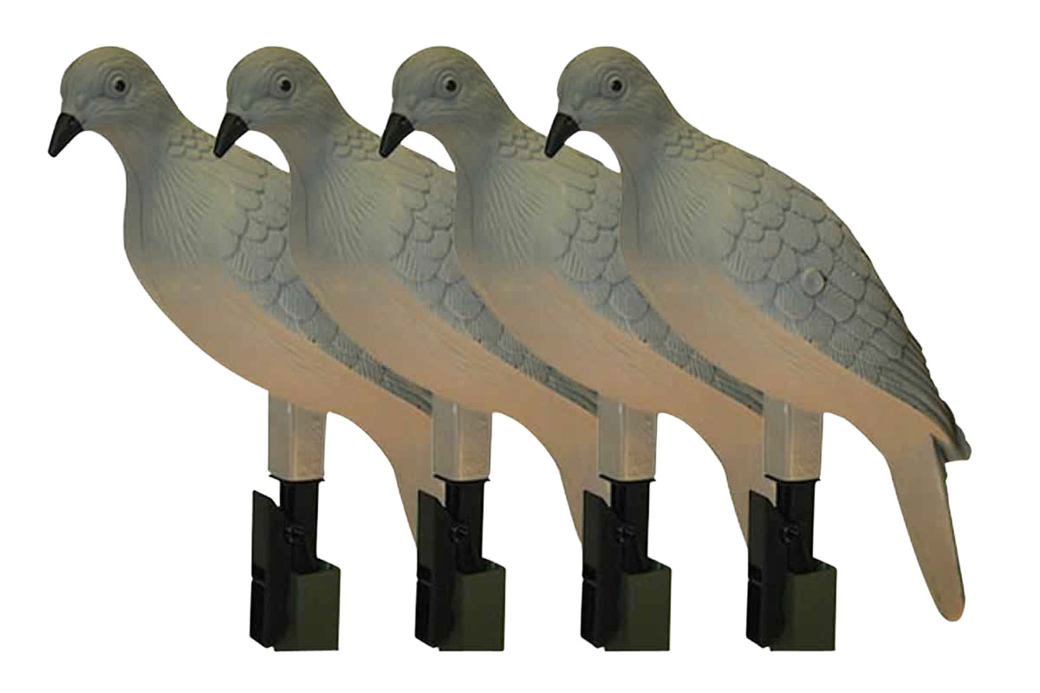 Mojo Outdoors HW9004 Clip On Dove Species Natural Plastic 4 Per Pack-img-0