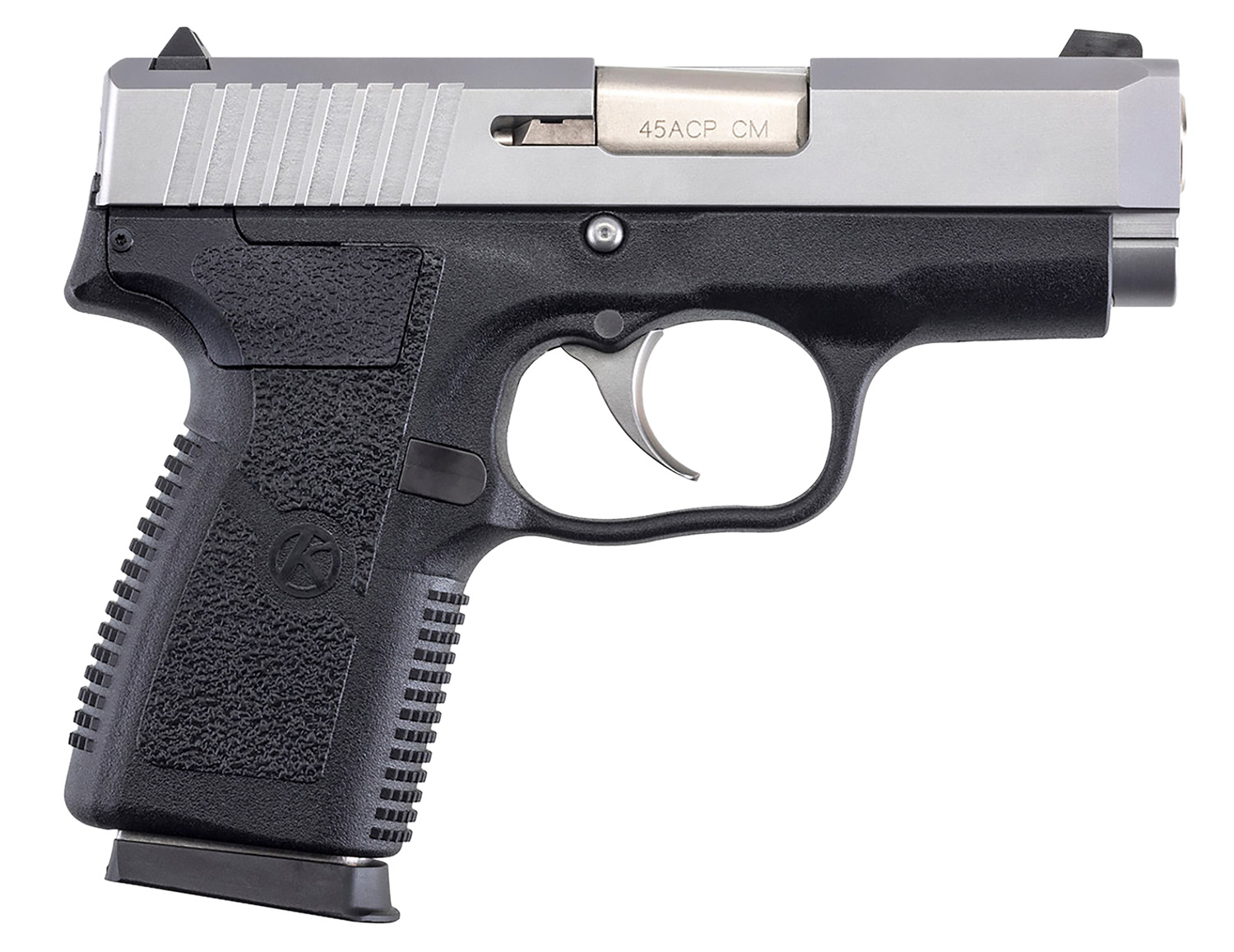 Kahr Arms CM4543 CM45  45 ACP 5+1 3.30 Serrated Steel Barrel, Matte Stainless Serrated Steel Slide, Black Polymer Frame, Black Textured Polymer Grip, No Safety, Right Hand