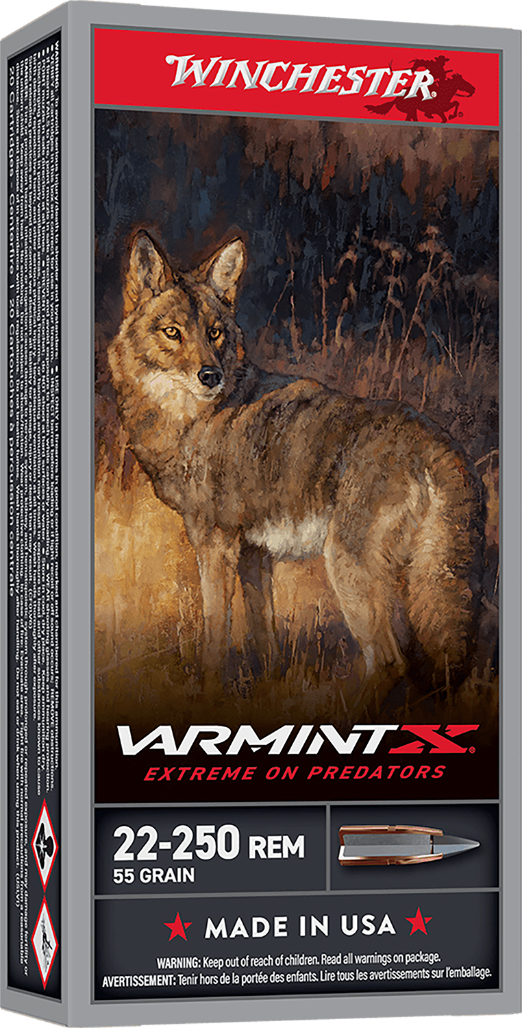 Winchester Varmint X .22-250 Rem 55gr PT 3680fps Ammo