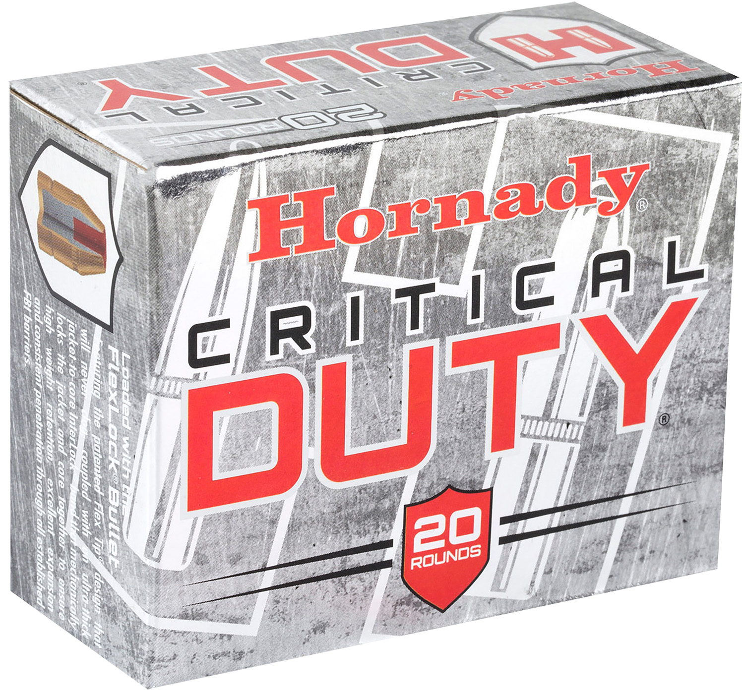 Hornady 90926 Critical Duty Personal Defense 45 ACP +P 220 gr Hornady FlexLock (FL) 20 Per Box/ 10 Cs