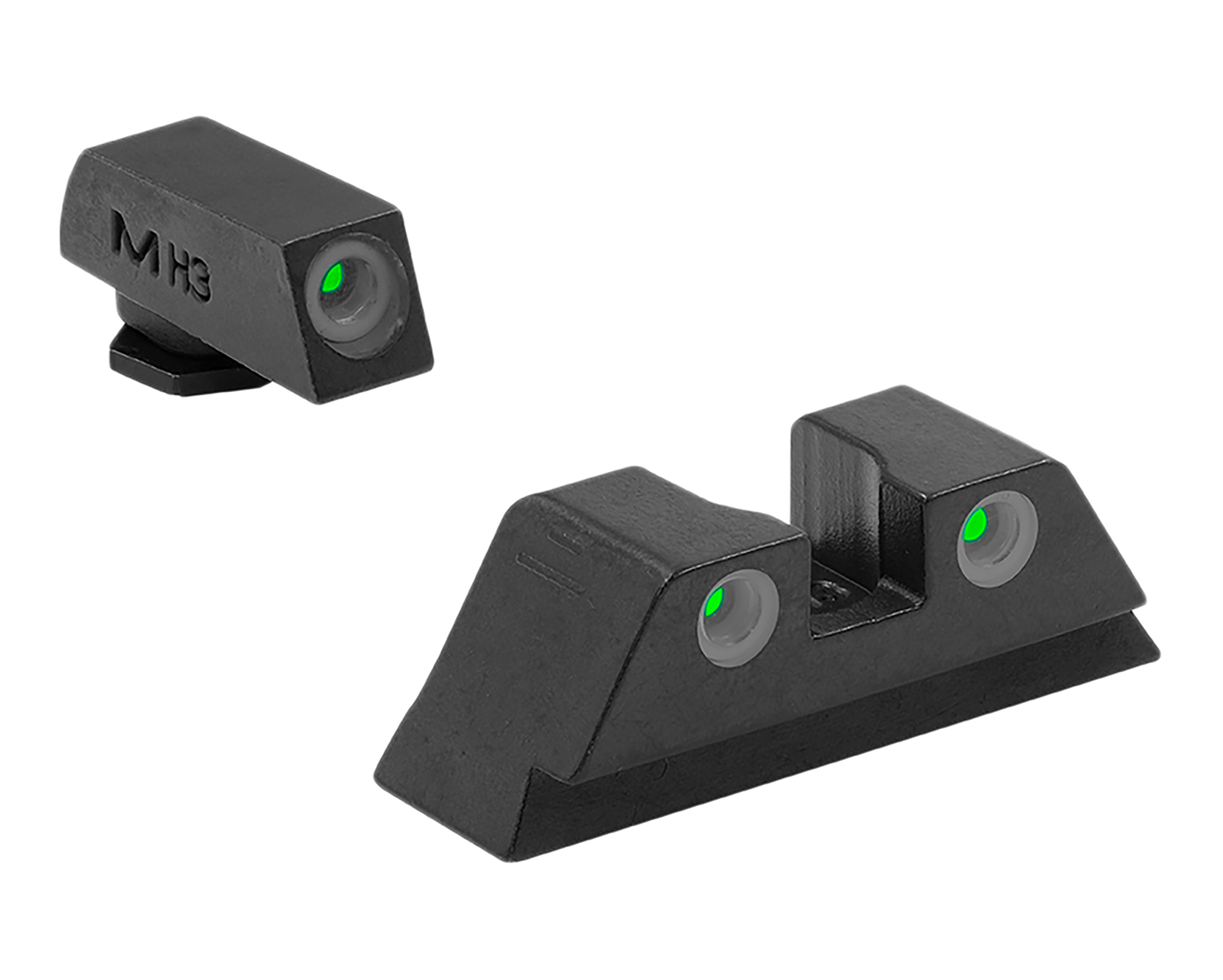 Meprolight USA 102223101 Tru-Dot Sight Set Green Tritium Front & Rear...