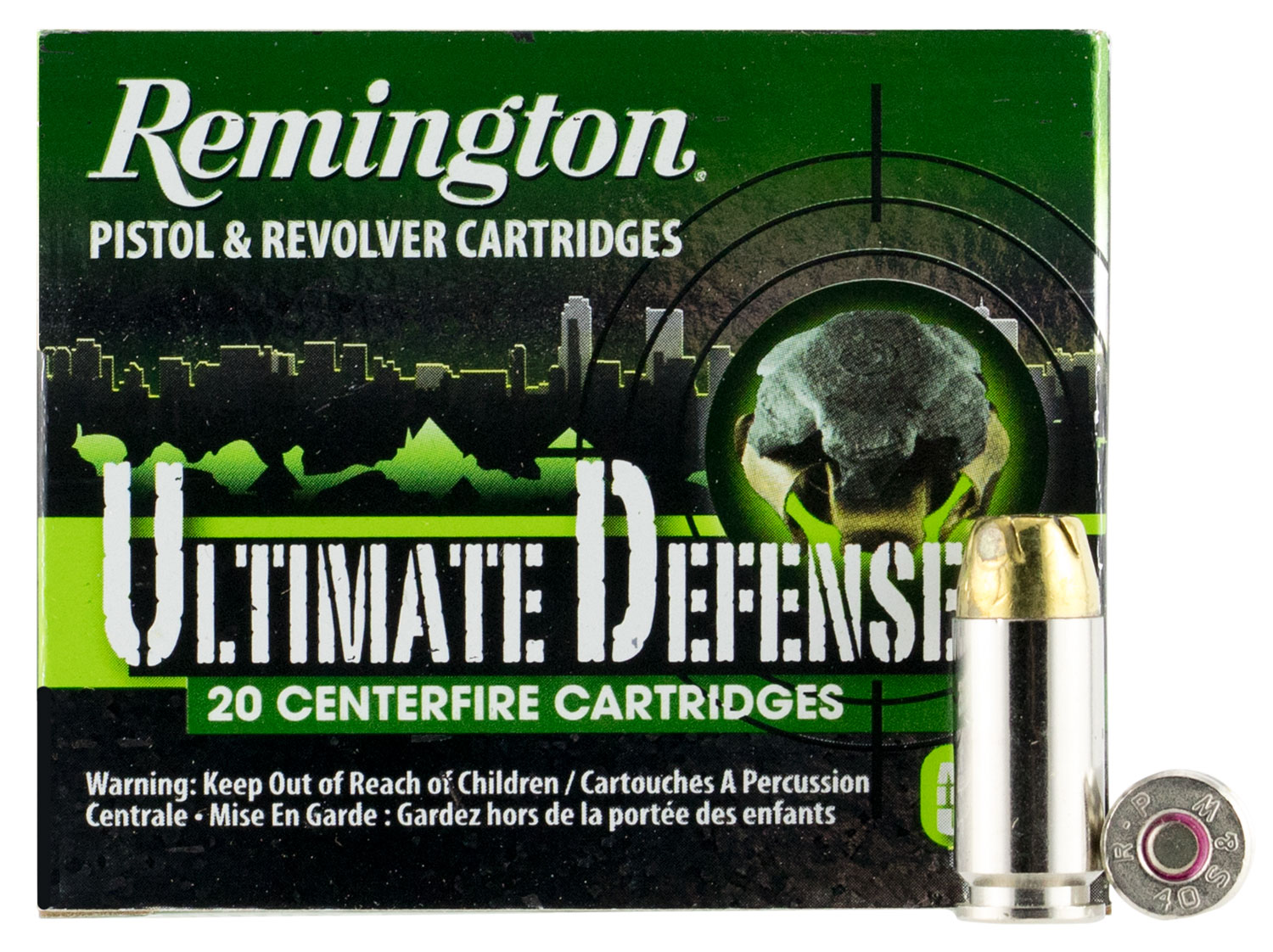 Remington Ultimate Defense 180gr JHP Ammo (20 rounds)