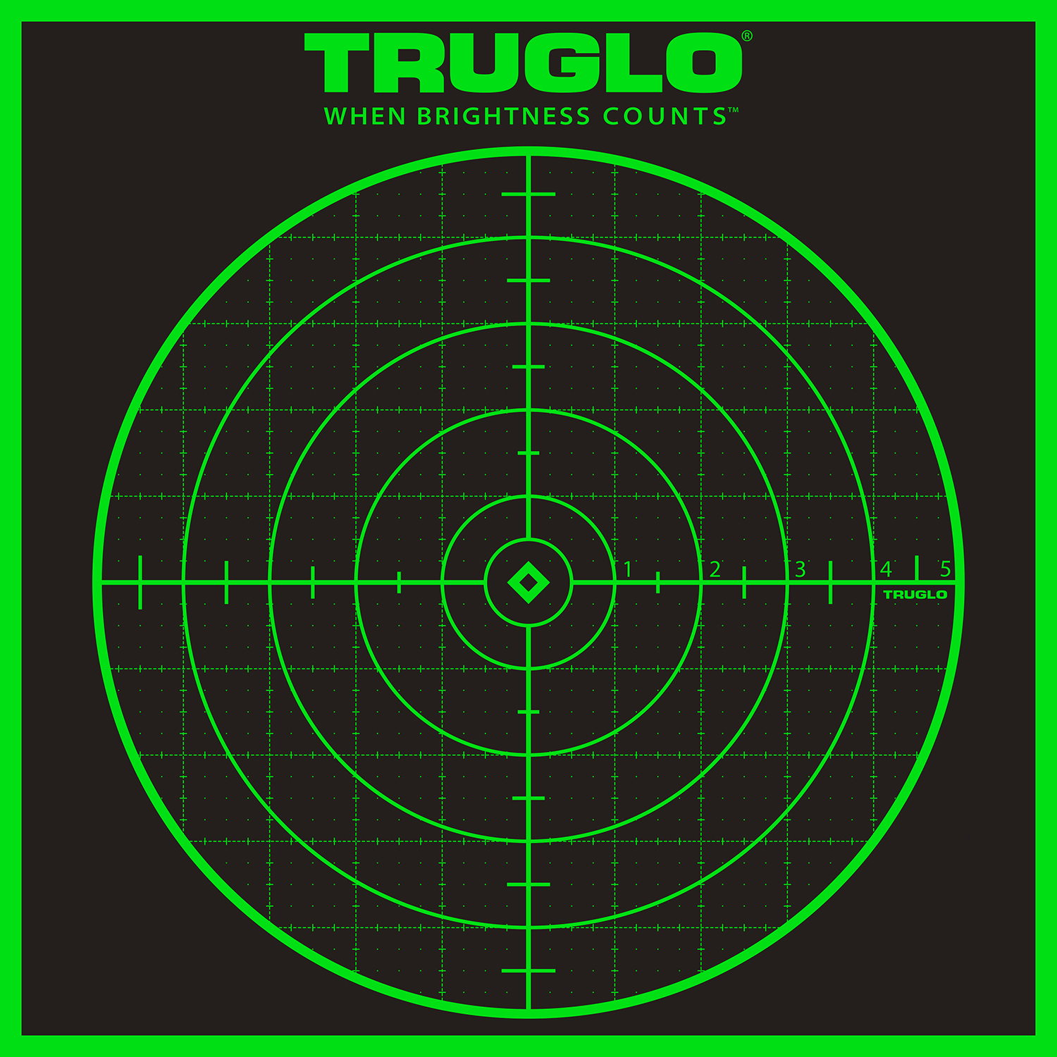 TruGlo TG10A6 Tru-See Grid Self-Adhesive Heavy Paper Black/Green 12x12 Bullseye 6 Pack