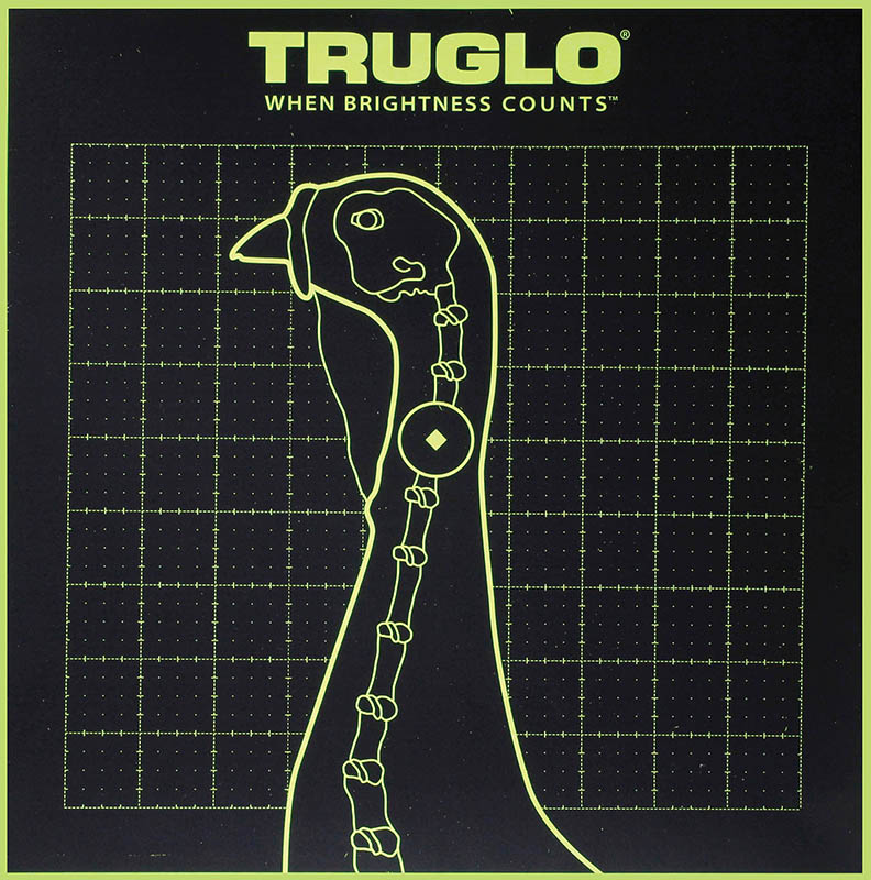TruGlo TG12A6 Tru-See Turkey Target Self-Adhesive Heavy Paper Black/Green 12x12 6 Pack