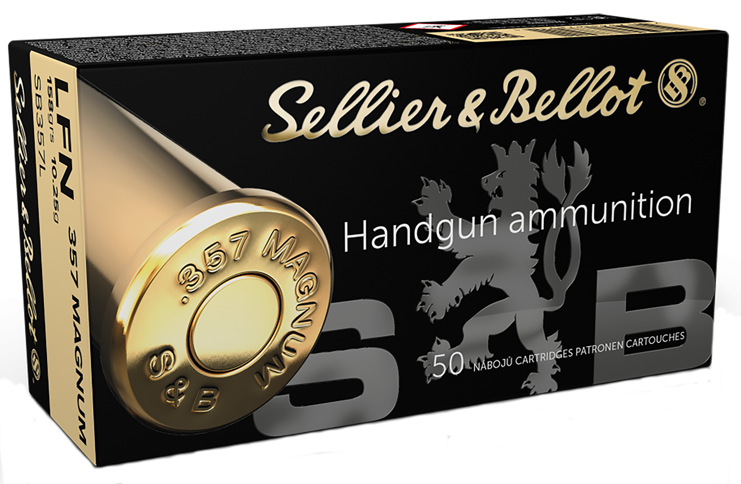 lier & Bellot (S&B) SB357L Lead Flat Nose 158 Grain .357 Magnum 1125 Fps Ammo