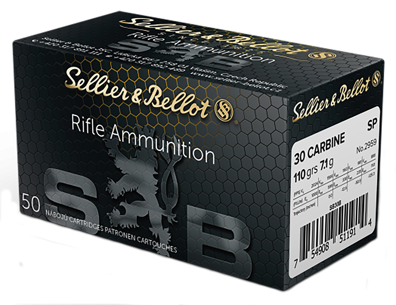 lier & Bellot SB30B Rifle 30 Carbine 110 Gr 2024 Fps Soft Point (SP) 50 Bx/20 Cs Ammo