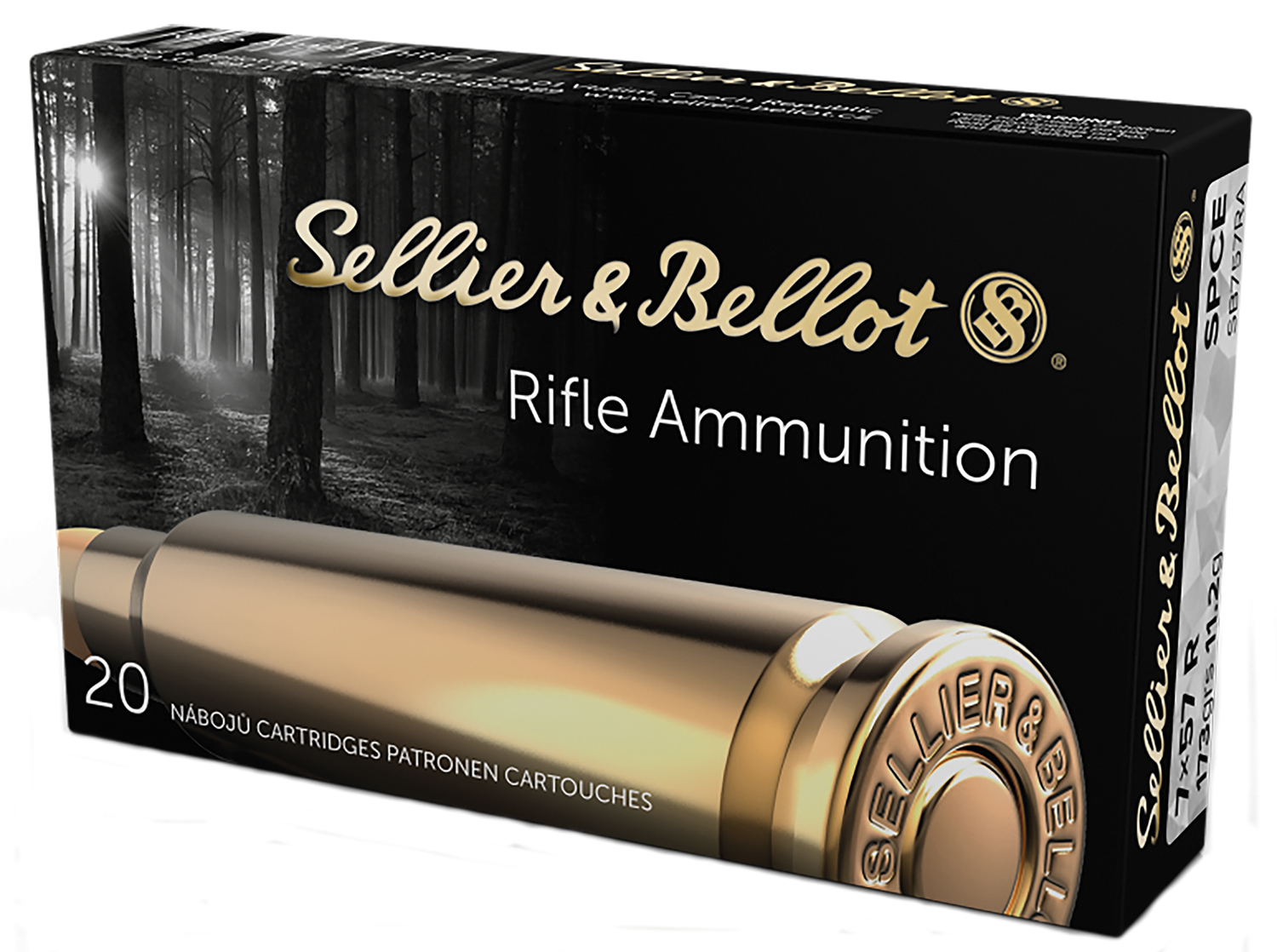 Sellier & Bellot SB757RA Rifle 7x57R 173 gr 2379 fps Soft Point Cut-Through Edge (SPCE) 20 Bx/20 Cs