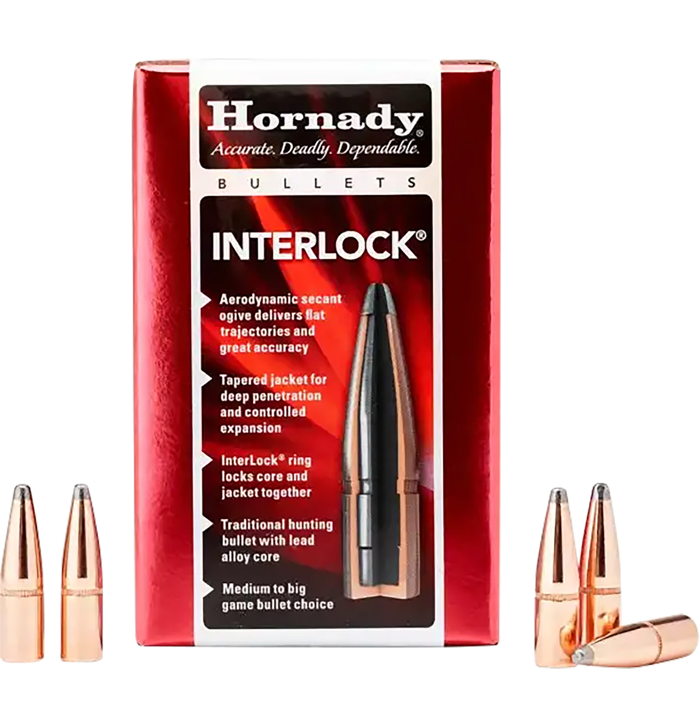 Hornady 2820 InterLock 7mm .284 139gr Spire Point 100ct Box