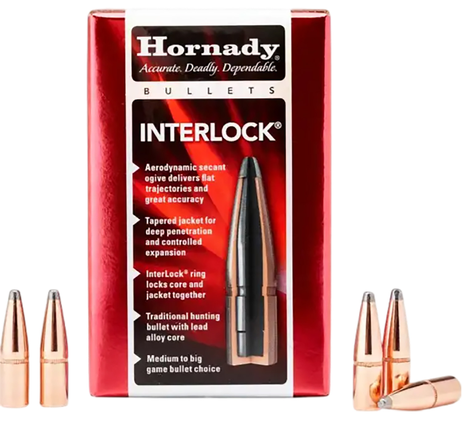 Hornady 3031 InterLock Hunting 30 Cal .308 150 gr Spire Point (SP)